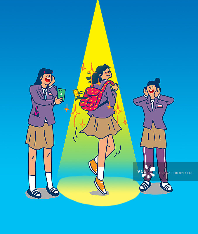 青少年过度消费插画图片素材