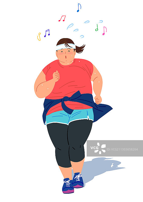 节食，运动，健康生活，居家训练，肥胖，青春，乐观图片素材