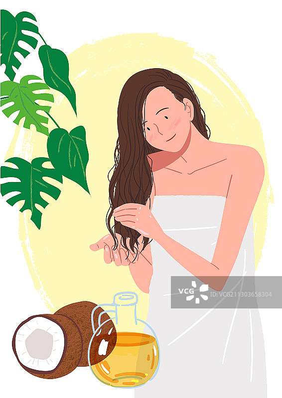 年轻人，美丽，健康生活，内在美，女性，头发，头发护理图片素材