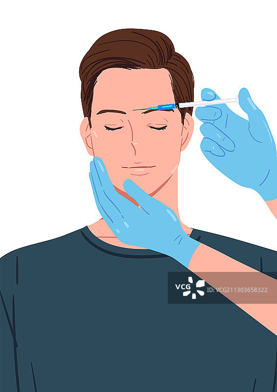 青年、美容、健康生活、男人、都市美男、注射、整形外科图片素材
