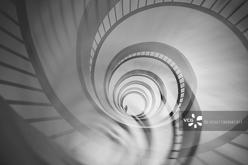 螺旋楼梯俯视图图片素材