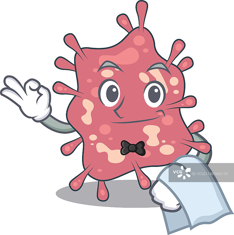 卡通人物杜克雷嗜血杆菌服务员图片素材