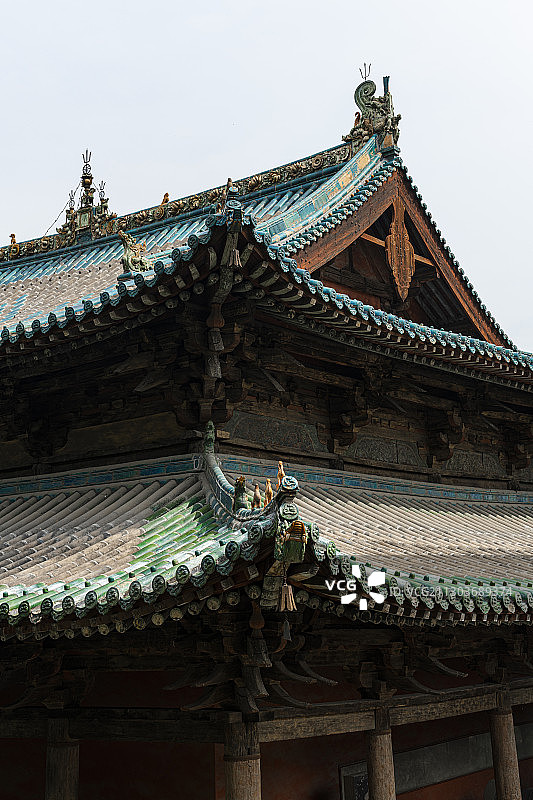 山西太原晋祠博物馆古建筑景观图片素材