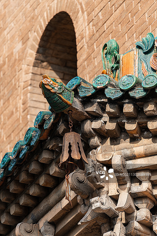山西太原晋祠博物馆古建筑景观图片素材