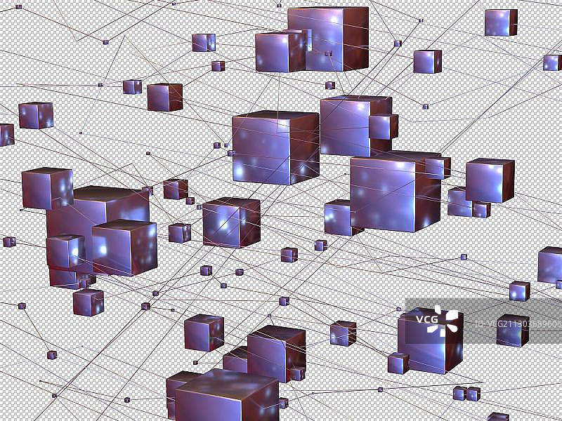 金属的3d方形阵列背景图片素材