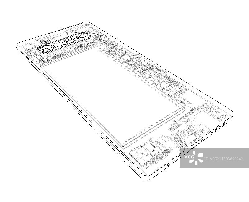 智能手机概念轮廓图片素材