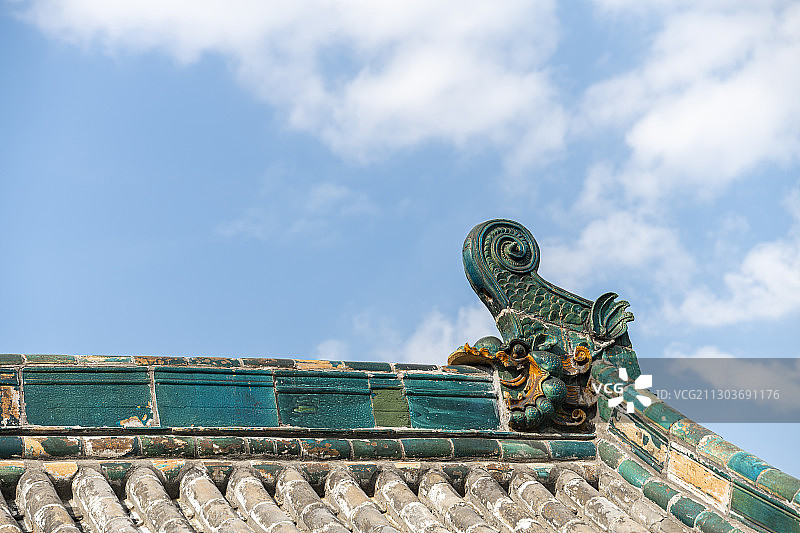 山西太原纯阳宫中国古建筑景观图片素材