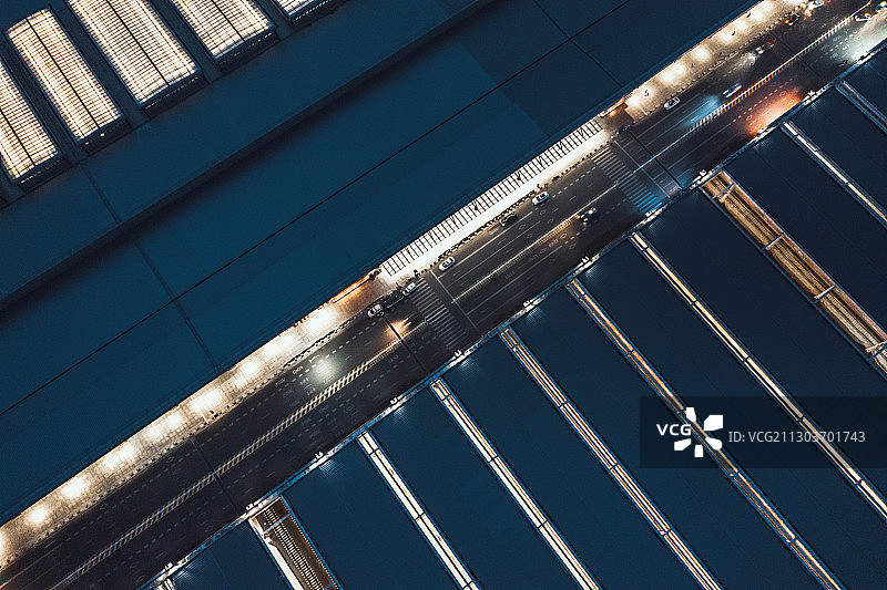 航拍机场仓库图片素材