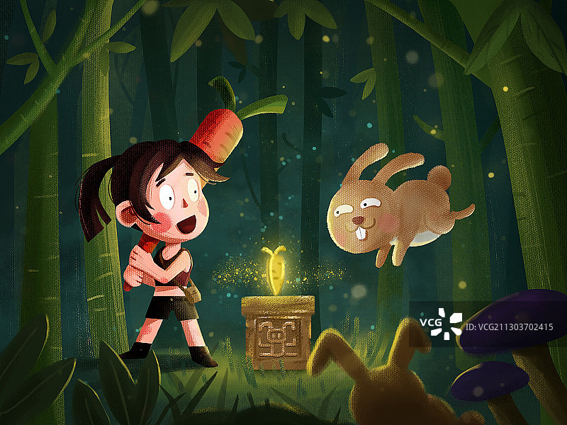探秘兔子森林图片素材