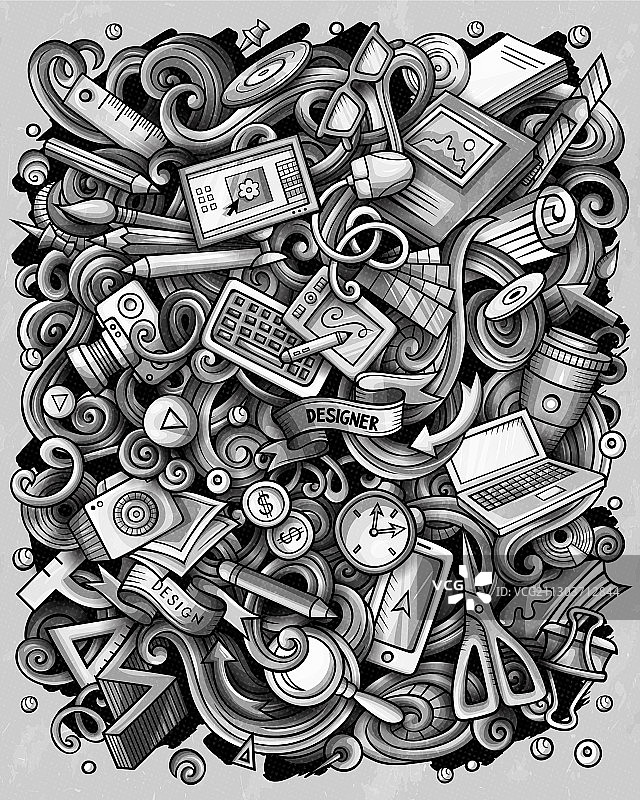 卡通涂鸦艺术设计图片素材