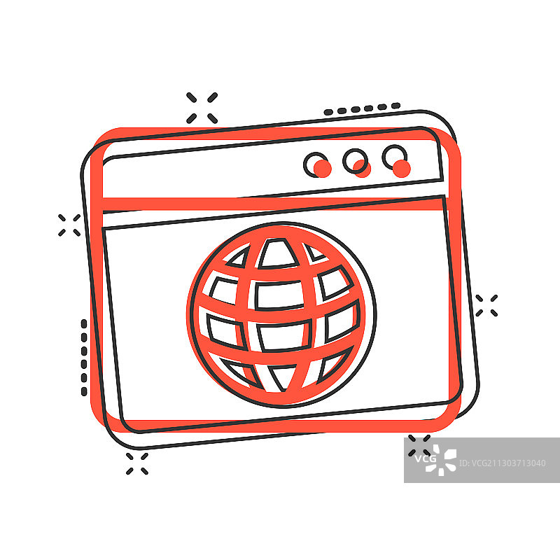 漫画风格的网站域名图标图片素材