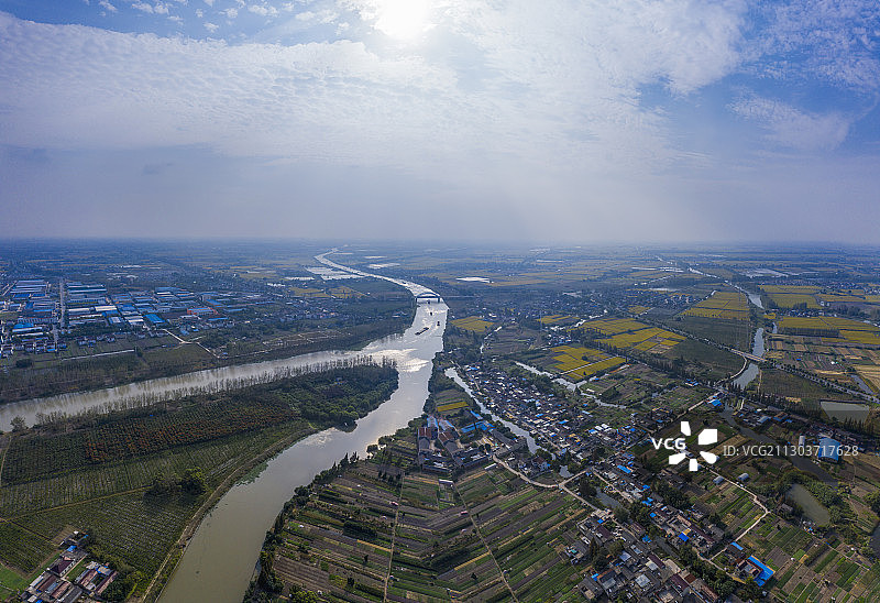 鸟瞰西溪图片素材