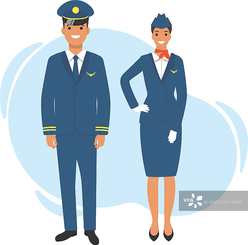 飞行员和空乘图片素材