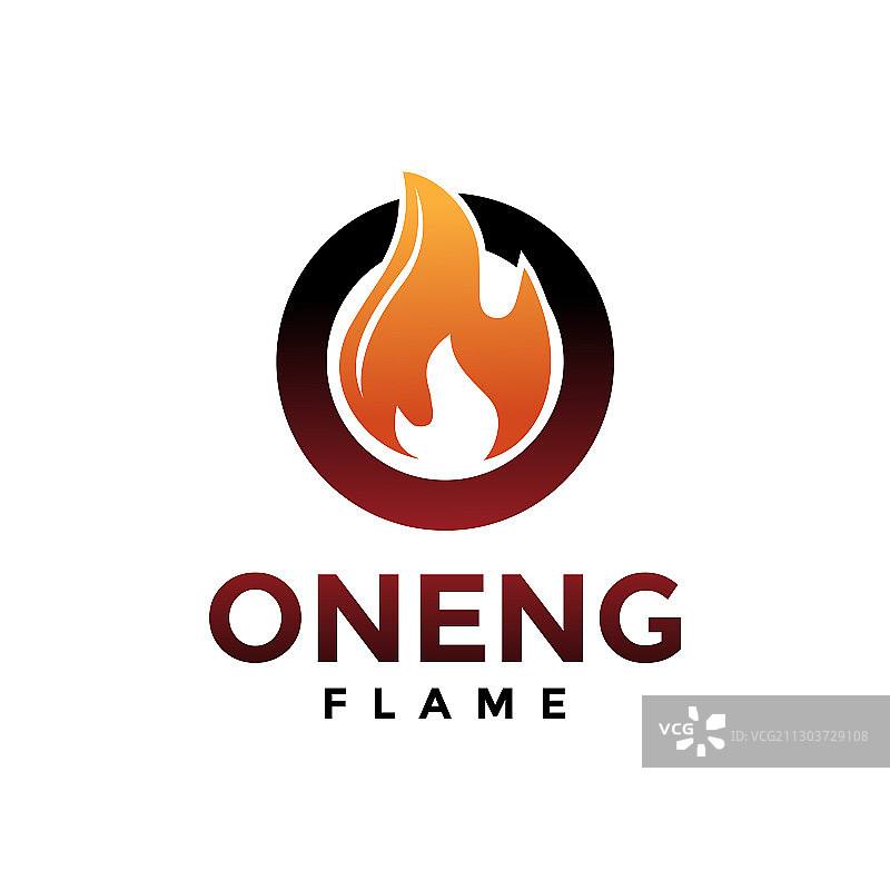 字母O火焰燃料Logo设计图片素材