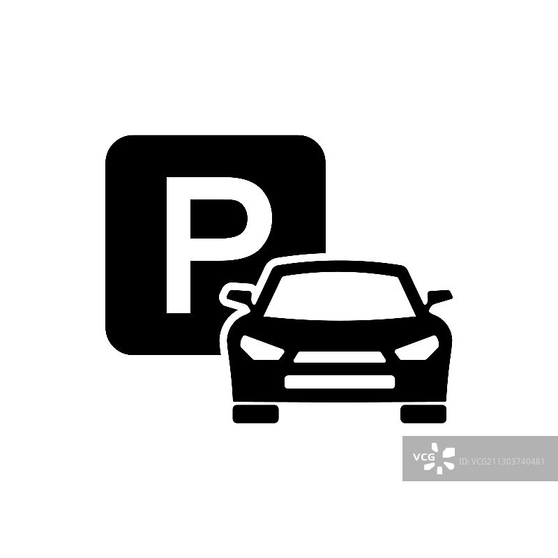 白色背景上的停车标志图标图片素材