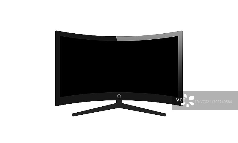 现代超高清4K曲面屏智能电视图片素材