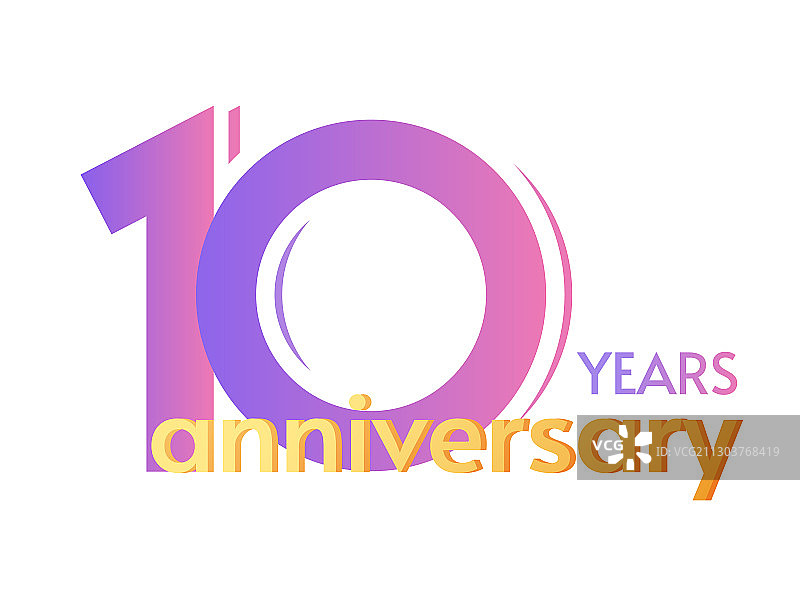 10周年纪念标志模板和数字10图片素材