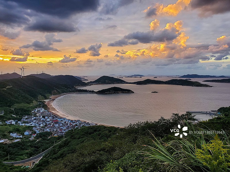 舟山衢山岛日落图片素材