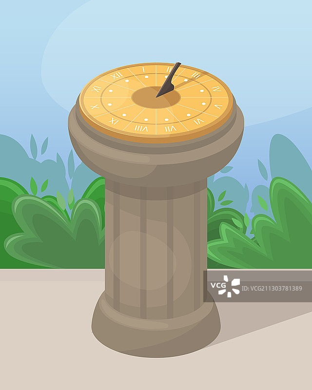 日晷：一种古老的计时方式图片素材
