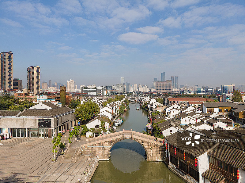 航拍清名桥古运河景区图片素材