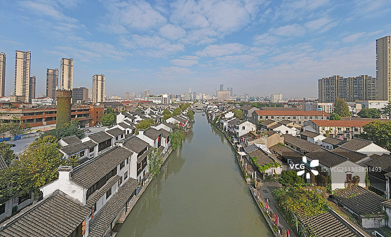 航拍清名桥古运河景区图片素材