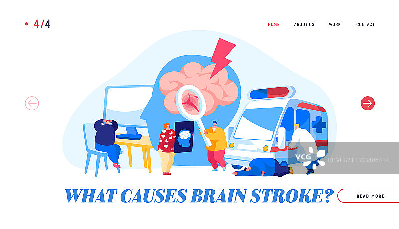 脑卒中着陆页图片素材