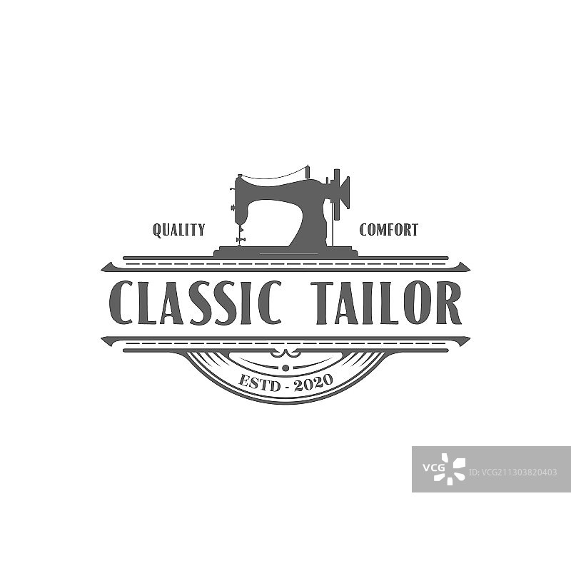 复古缝纫机轮廓裁缝图案图片素材