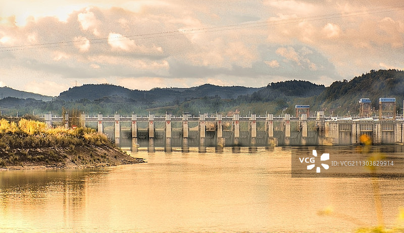 嘉陵江新政水电站图片素材