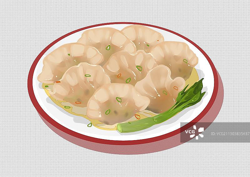 一盘饺子图片素材