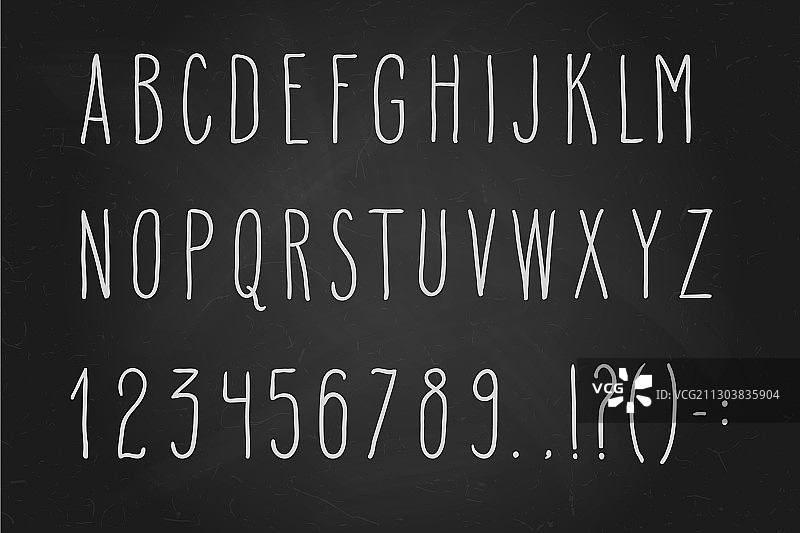 手绘粉笔ABC字母图片素材