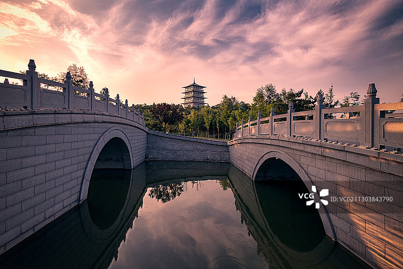 西安世园会遗址长安塔图片素材