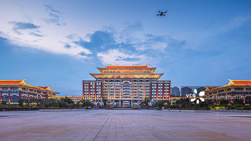 福建厦门集美市民广场夜景图片素材