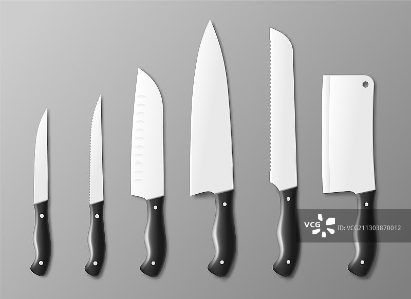 厨房刀具套装模板图片素材