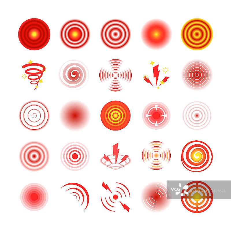 红色圆圈集合止痛药标志图片素材