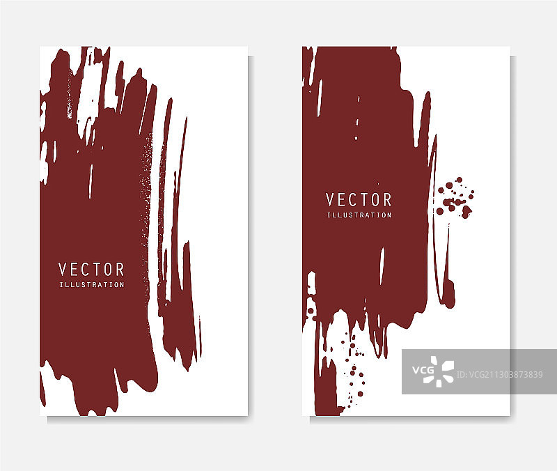 具有Grunge效果的抽象水墨笔刷banner图片素材