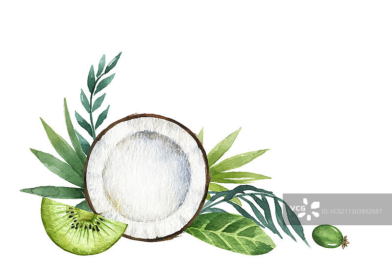 水彩手绘异域风情卡片图片素材