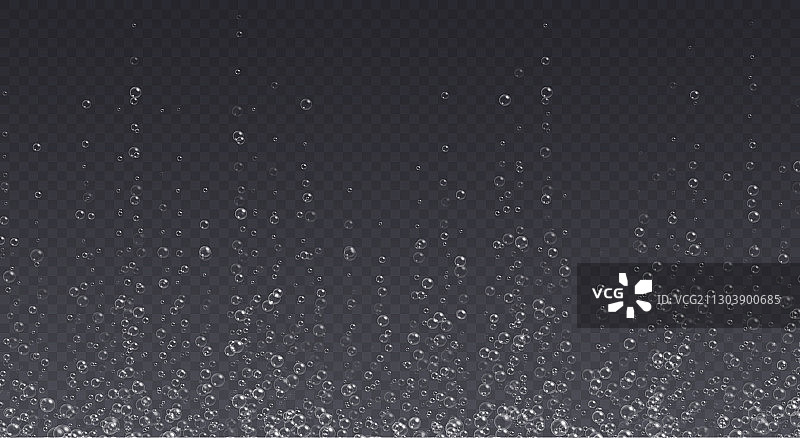 苏打水或香槟水下气泡图片素材