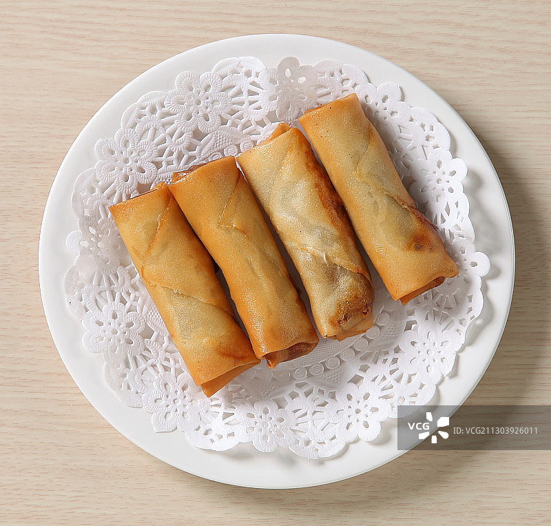 中国美食 - 炸春卷图片素材