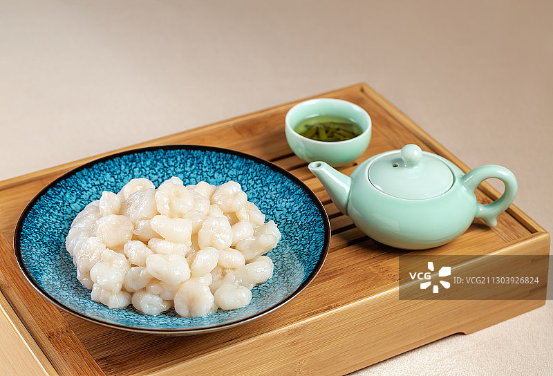 中国杭州名菜 - 龙井虾仁图片素材