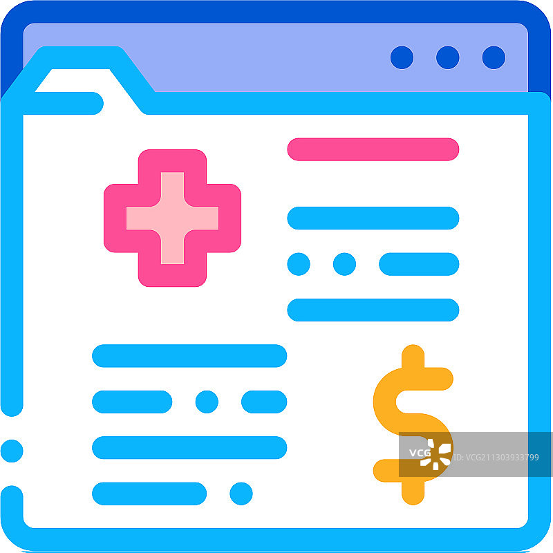 付费医院医疗卡图标轮廓图片素材