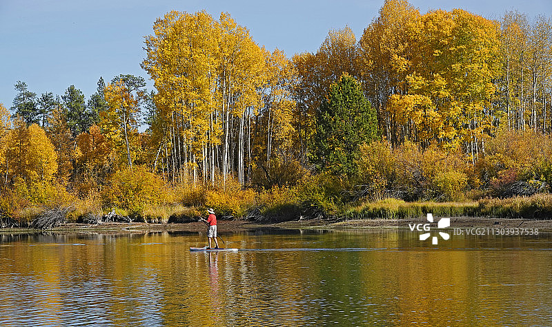 德舒特河的秋色图片素材