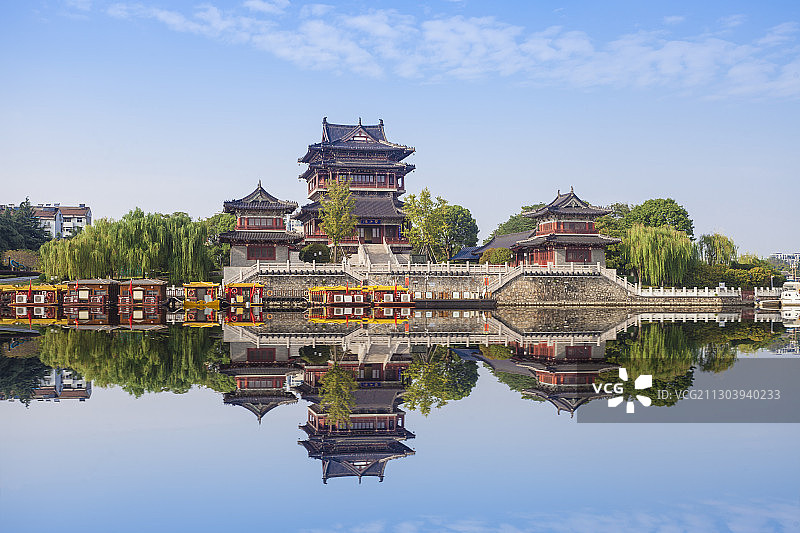 江苏泰州凤城河景区图片素材