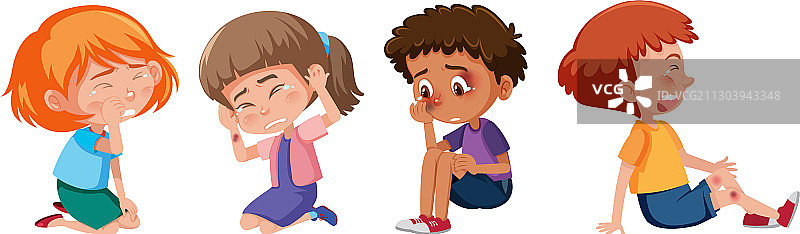 儿童受伤场景图片素材