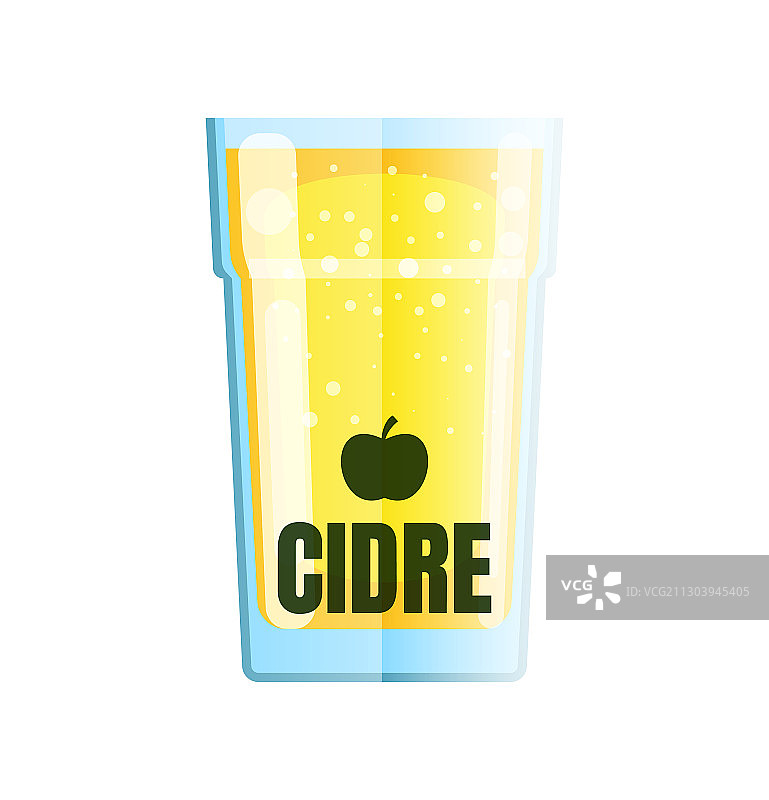 扁平风苹果酒杯白色背景图片素材