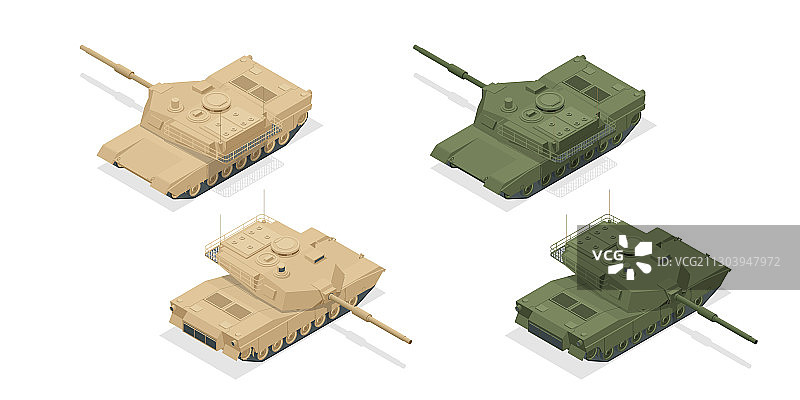 2.5D美国M1A2主战坦克图标图片素材