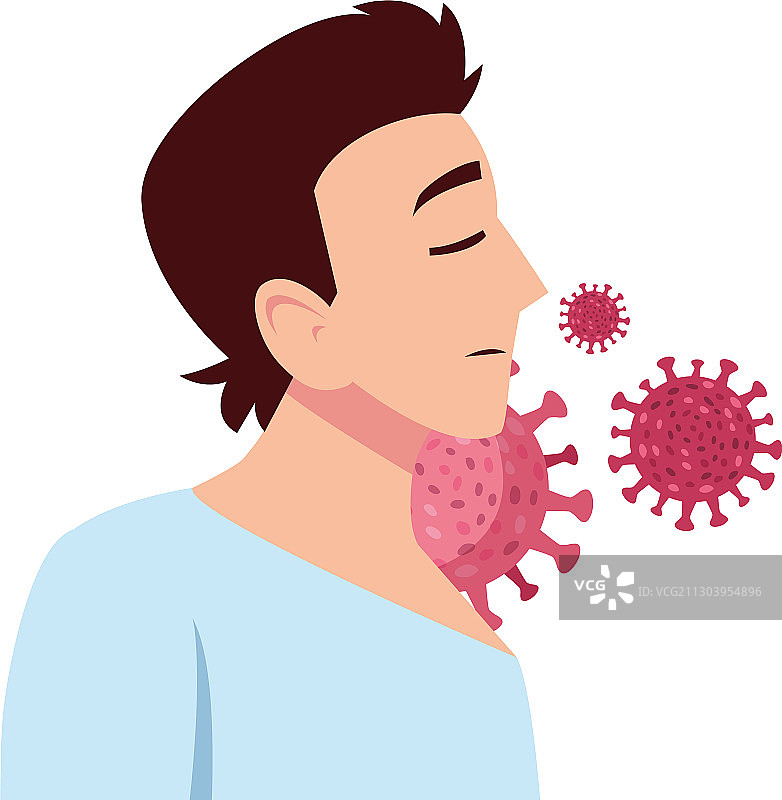 感到不适的男人设计图片素材