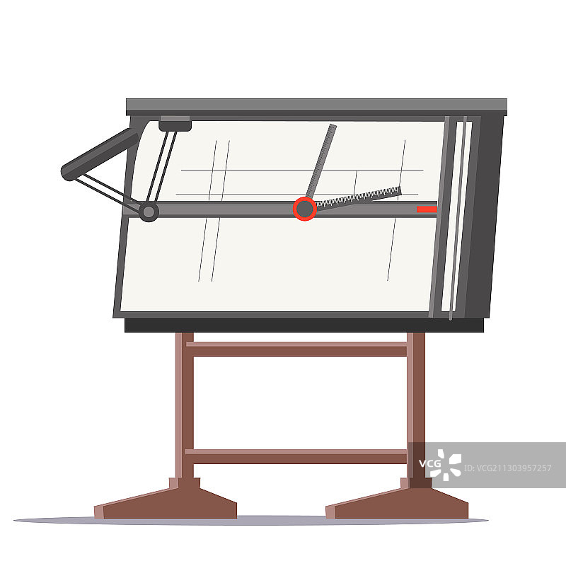 建筑师和工程师的工作场所绘图桌图片素材