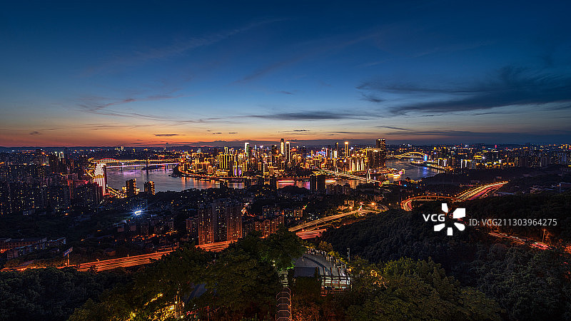 重庆南山一棵树风景区赏重庆夜景图片素材