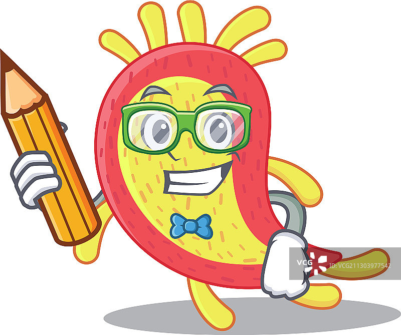 聪明的根瘤菌学生卡通图片素材