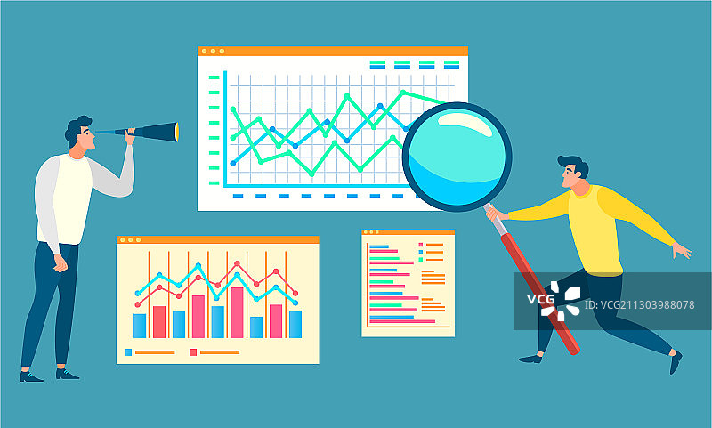 团队合作数据分析图研究图片素材